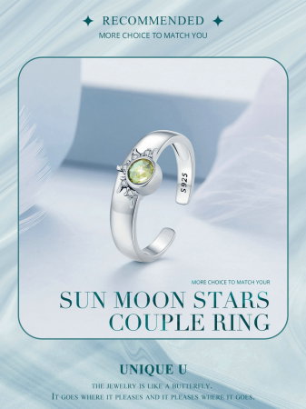 Inel argint reglabil soare [19]