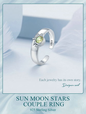 Inel argint reglabil soare [18]