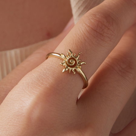 Inel argint reglabil soare [9]