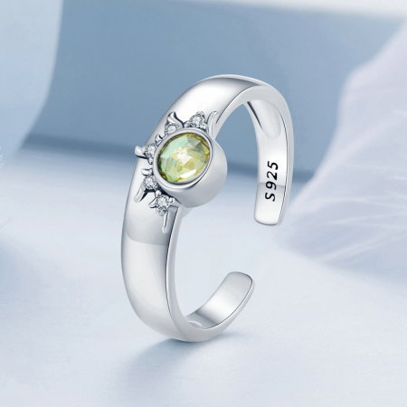 Inel argint reglabil soare [4]