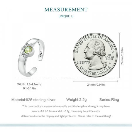 Inel argint reglabil soare [11]