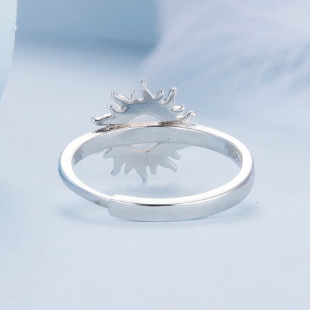 Inel argint reglabil soare opal [5]