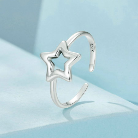 Inel argint reglabil stea [2]