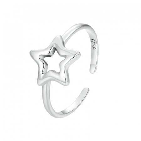 Inel argint reglabil stea [0]