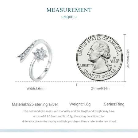 Inel argint reglabil steaua cazatoare [11]