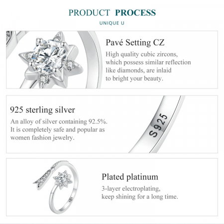 Inel argint reglabil steaua cazatoare [9]