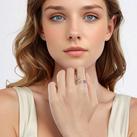 Inel argint reglabil tip spirala [6]