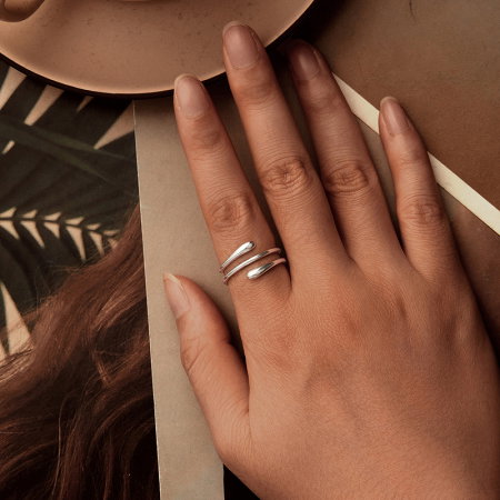 Inel argint reglabil tip spirala [2]