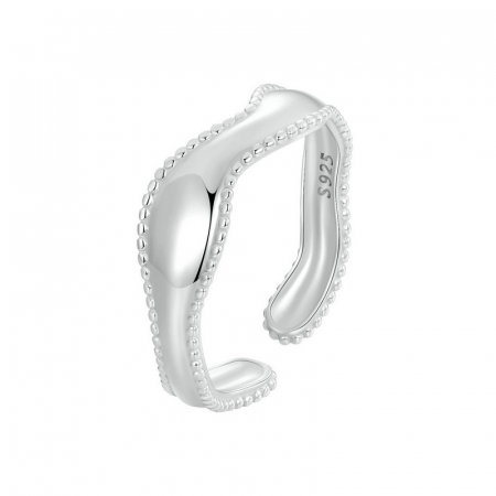 Inel argint reglabil valuri