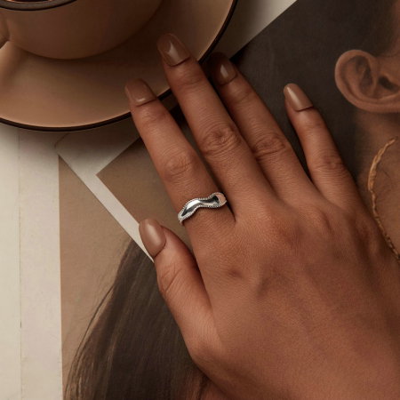 Inel argint reglabil valuri [1]