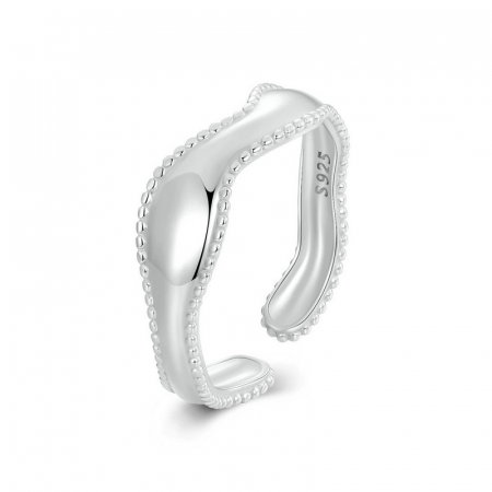 Inel argint reglabil valuri [8]