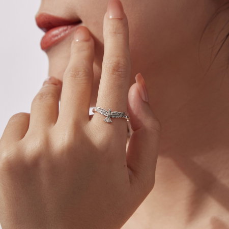 Inel argint reglabil vultur [1]