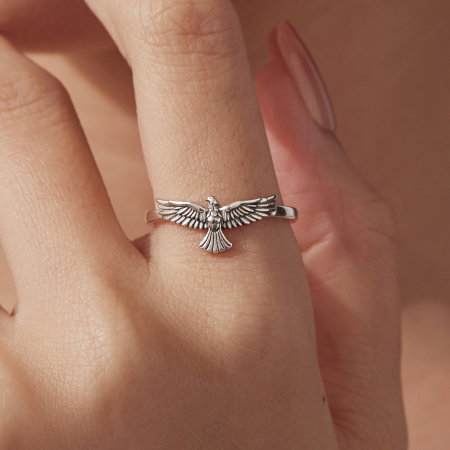 Inel argint reglabil vultur [3]