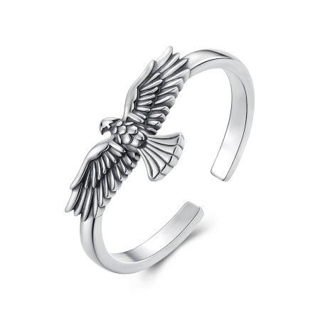 Inel argint reglabil vultur