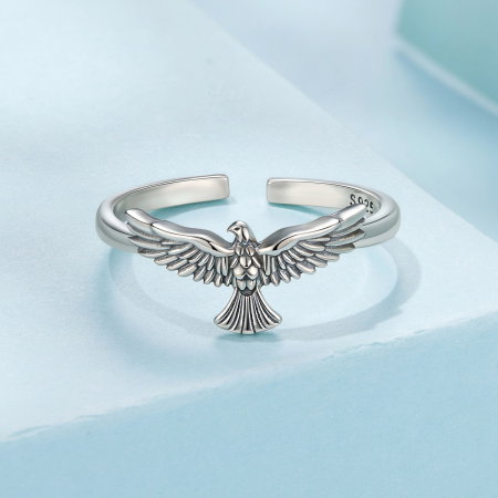 Inel argint reglabil vultur [5]