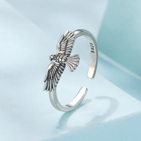 Inel argint reglabil vultur [2]