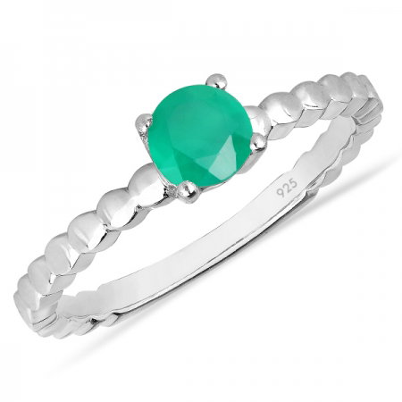 Inel argint Rosalind, 925, cu smarald - IVA0059 [0]