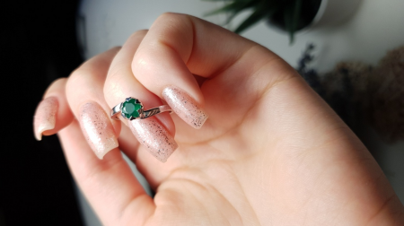 Inel argint Roxelana, 925, cu agat verde - IVA0071 [3]