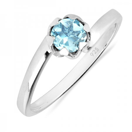 Inel argint Roxelana, 925, cu topaz albastru elvetian - IVA0072 [0]