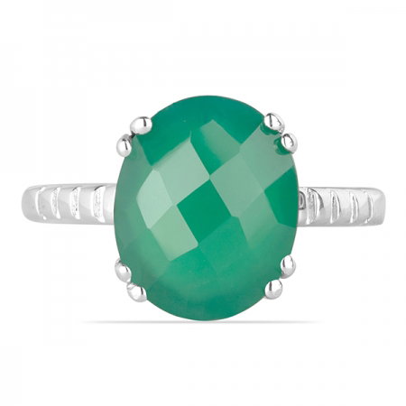 Inel argint Royal, 925, cu agat verde - IVA0005 [1]