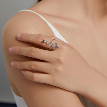 Inel argint sarpe, reglabil [5]