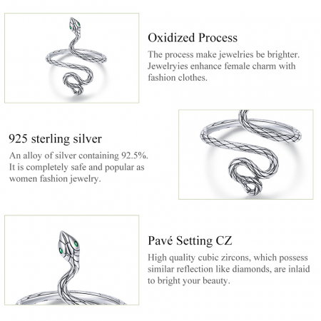 Inel argint sarpe, reglabil [7]