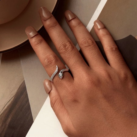 Inel argint sarpe, reglabil [8]