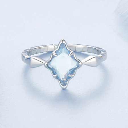 Inel argint sarpe cu cristal albastru [4]