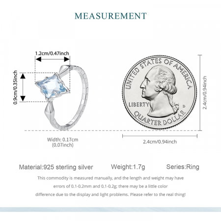 Inel argint sarpe cu cristal albastru [14]