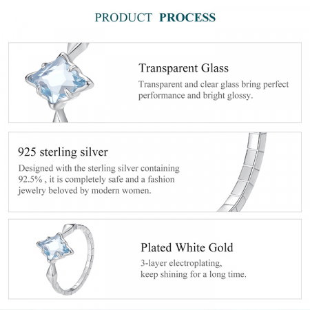 Inel argint sarpe cu cristal albastru [12]