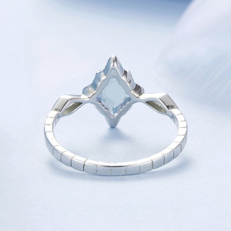 Inel argint sarpe cu cristal albastru [5]