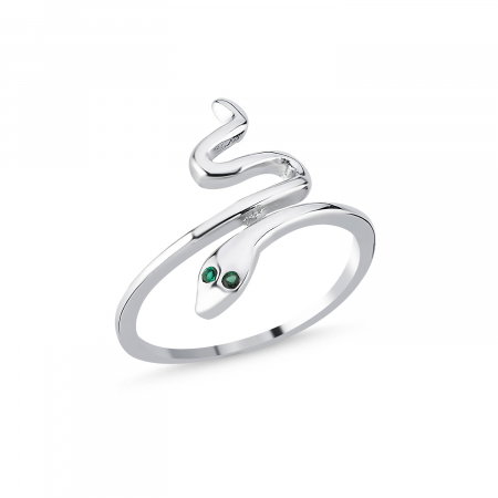 Inel argint sarpe cu zirconii