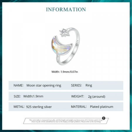 Inel argint soarele si luna, reglabil [8]