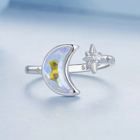 Inel argint soarele si luna, reglabil [2]