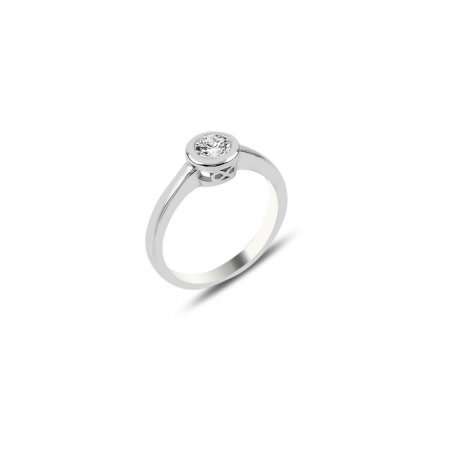 Inel argint Solitaire cu infinit si zirconiu
