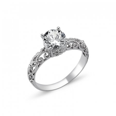 Inel argint elegant Solitaire [2]