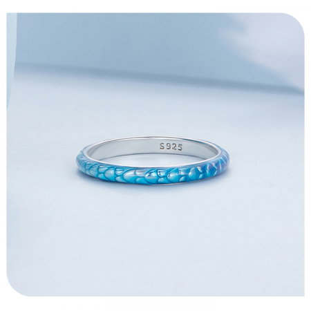 Inel argint solzi colorati [8]