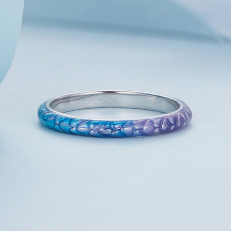 Inel argint solzi colorati [3]