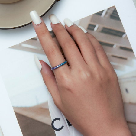 Inel argint solzi colorati [6]