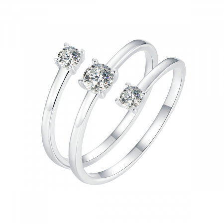 Inel argint spiralat