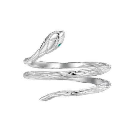 Inel argint spiralat cu sarpe [0]