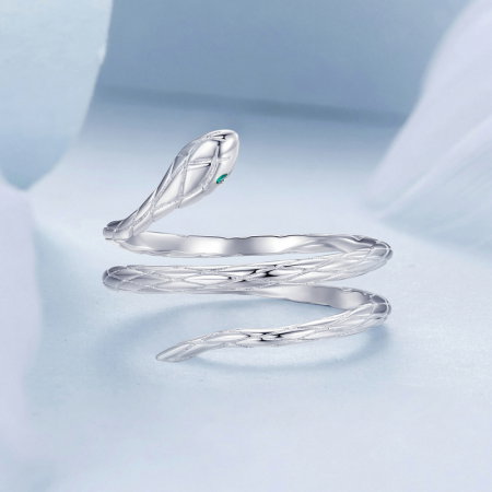 Inel argint spiralat cu sarpe [4]