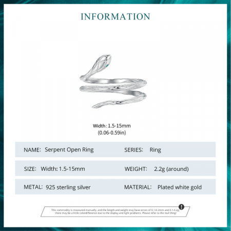 Inel argint spiralat cu sarpe [9]