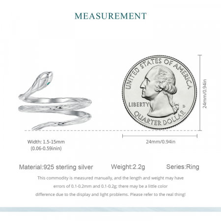 Inel argint spiralat cu sarpe [10]