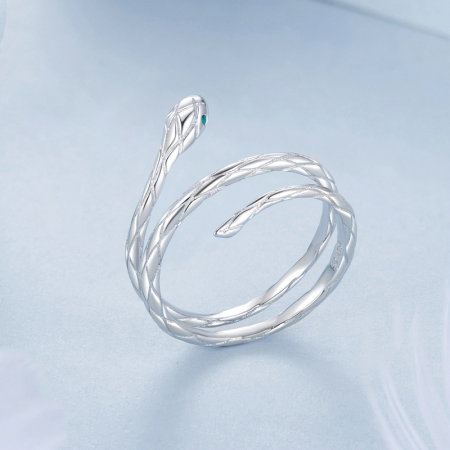 Inel argint spiralat cu sarpe [2]