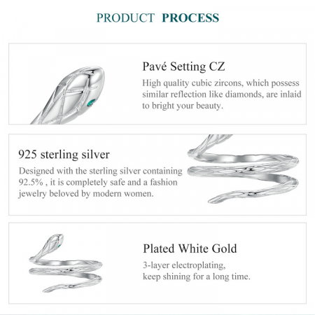 Inel argint spiralat cu sarpe [8]