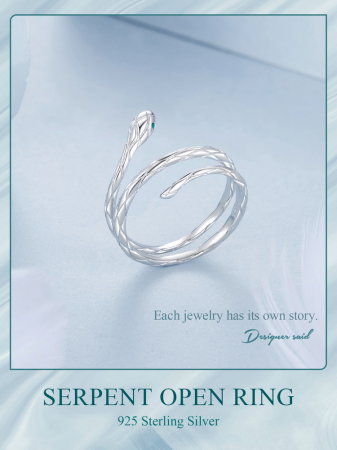 Inel argint spiralat cu sarpe [12]
