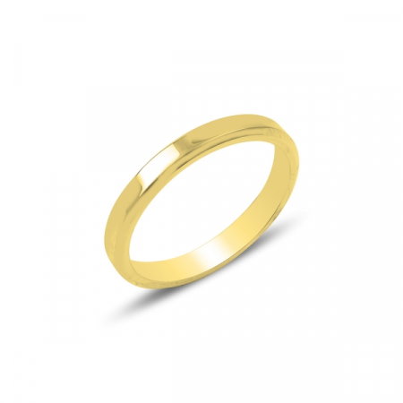 Inel argint tip verigheta ingusta 3 mm, placat cu aur - ITU0237 [0]