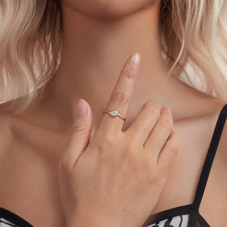 Inel argint trandafir [8]