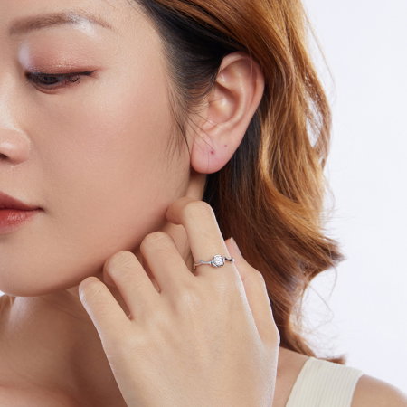 Inel argint trandafir [14]